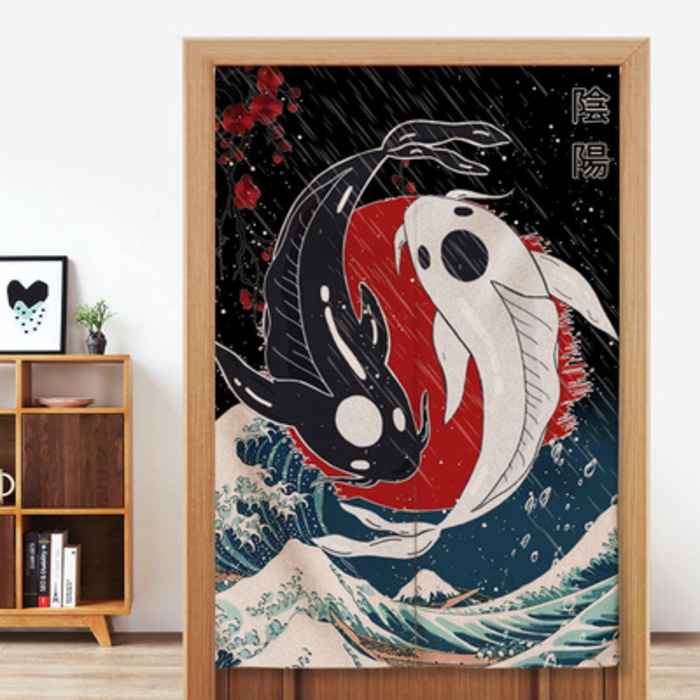 แนะนำ ผ้าม่าน ผ้าม่านประตู หน้าต่าง สไตล์ญี่ปุ่น แนวสตรีท สําหรับบ้าน โรงแรม ราคาพิเศษ มีเก็บเงินปลายทาง