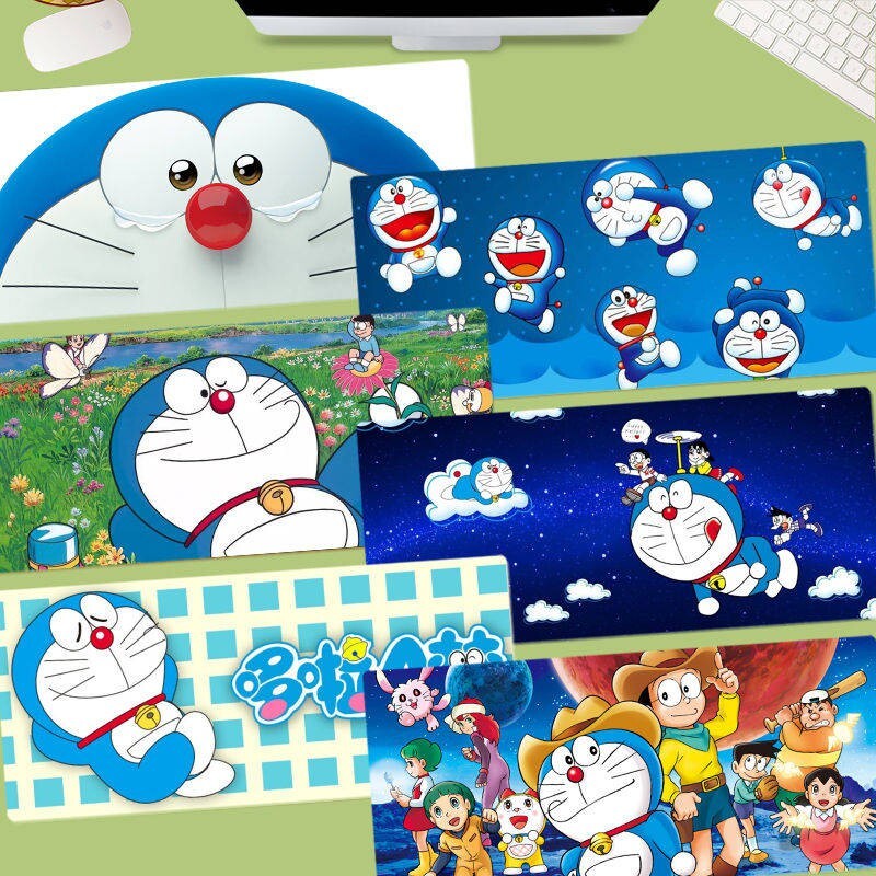 ขนาดใหญ่ ขนาดใหญ่ ☚เมาส์สําหรับเล่นเกมขนาดใหญ่โดราเอมอนอะนิเมะเสื่อโต๊ะสร้างสรรค์แผ่นรองแป้นพิมพ์ส่วนบุคคล