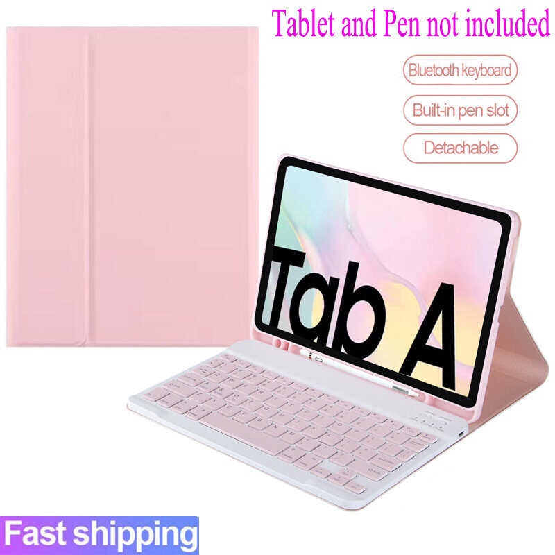 เคสพร้อมคีย์บอร์ดสำหรับ Samsung Galaxy Tab S6 Lite 10.4 A7 A8 S7