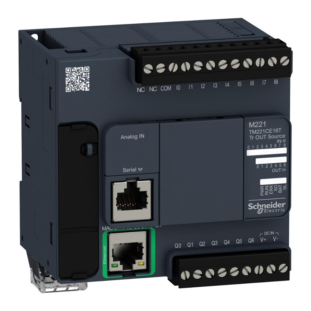 SZ TM221CE16T คอนโทรลเลอร์ M221 16 IO ทรานซิสเตอร์ PNP Ethernet