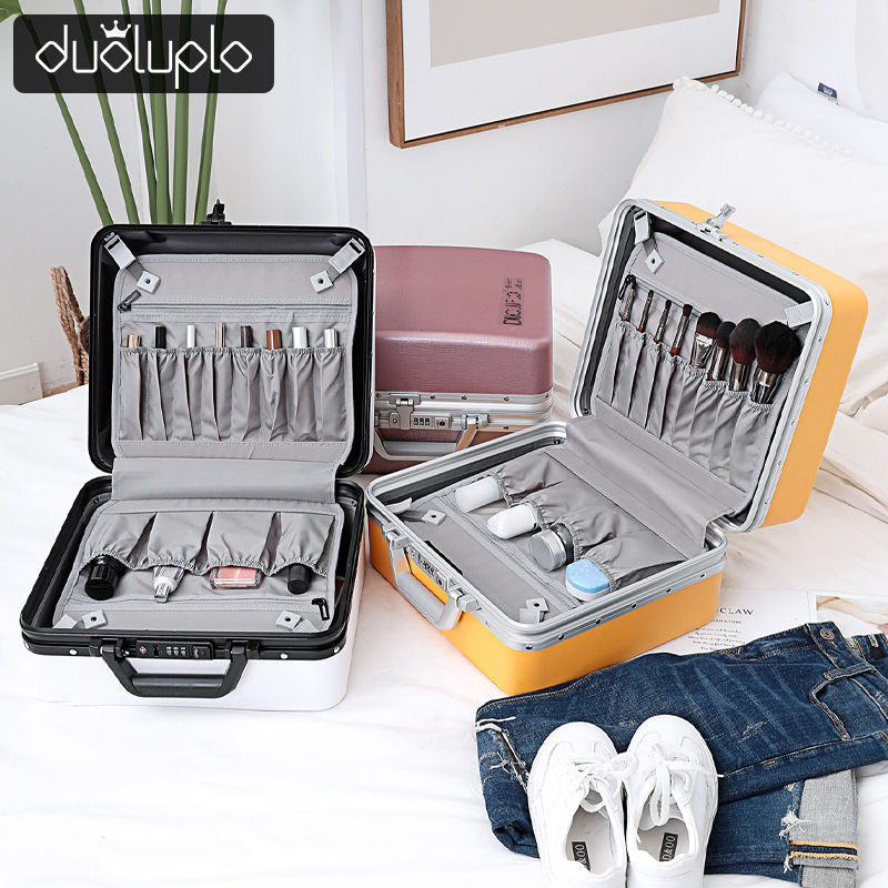 F ในกล่องมือกระเป๋าขนาดเล็กถุงเครื่องสำอางหญิง 12 ถุงขนาดเล็กน้ำหนักเบา 14 -นิ้วสามารถถือกล่องมัดมั