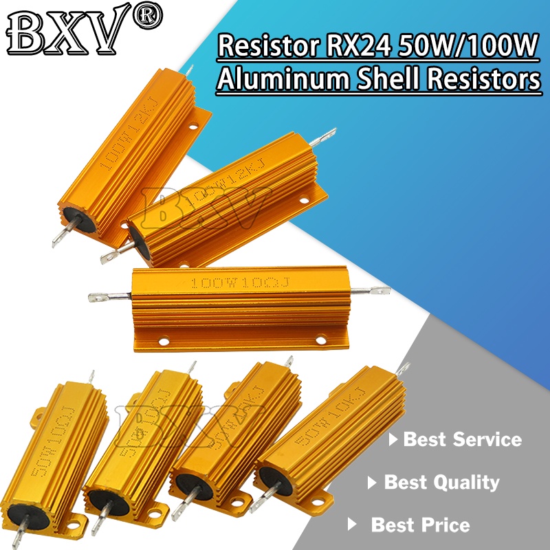 50W อลูมิเนียมโลหะกรณี Wirewound ตัวต้านทาน 0.01R ~ 51R 1 6 8 10 20 30 39 40 51 โอห์มความต้านทาน RX24