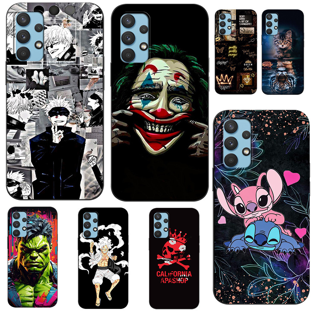 สําหรับ Samsung Galaxy A72 5G 4G กรณีโทรศัพท์ฝาหลังสีดํา Tpu Lucky เคสโทรศัพท์ 2