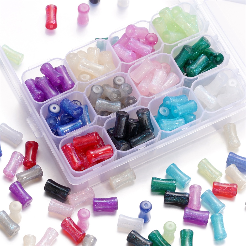 เซตของเล่นเรซิ่นเมอร์เมด 10 ชิ้น ก้านไม้ไผ่ ลูกปัด สำหรับทำสร้อยข้อมือและสร้อยคอ DIY