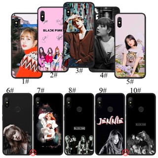 Bo11 เคสโทรศัพท์มือถือ ซิลิโคนนุ่ม ลายดอกกุหลาบ jennie Lisa สีชมพู สําหรับ Redmi 5Plus 9 9A 10A 9C 9T