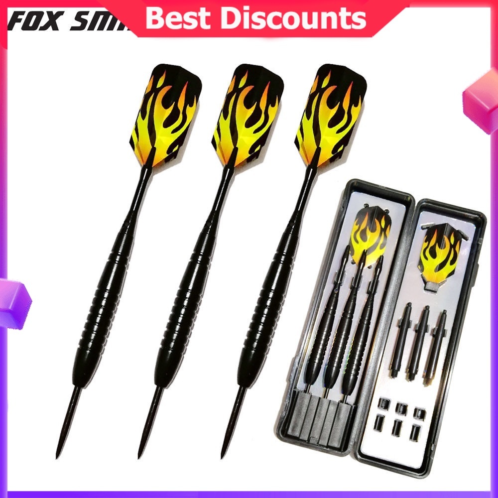 Fox Smiling 3PCS 20/22/24g Dart Pins เปลี่ยนเคล็ดลับเหล็กพร้อมเพลาอลูมิเนียมใช้สําหรับทั้งเหล็กและ Soft Tip ลูกดอก