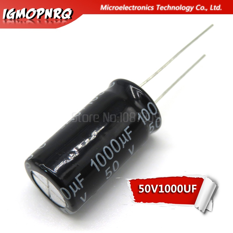 ตัวเก็บประจุไฟฟ้า 50V1000UF 13*25 มม. 1000UF 50V 13*25 10 ชิ้น