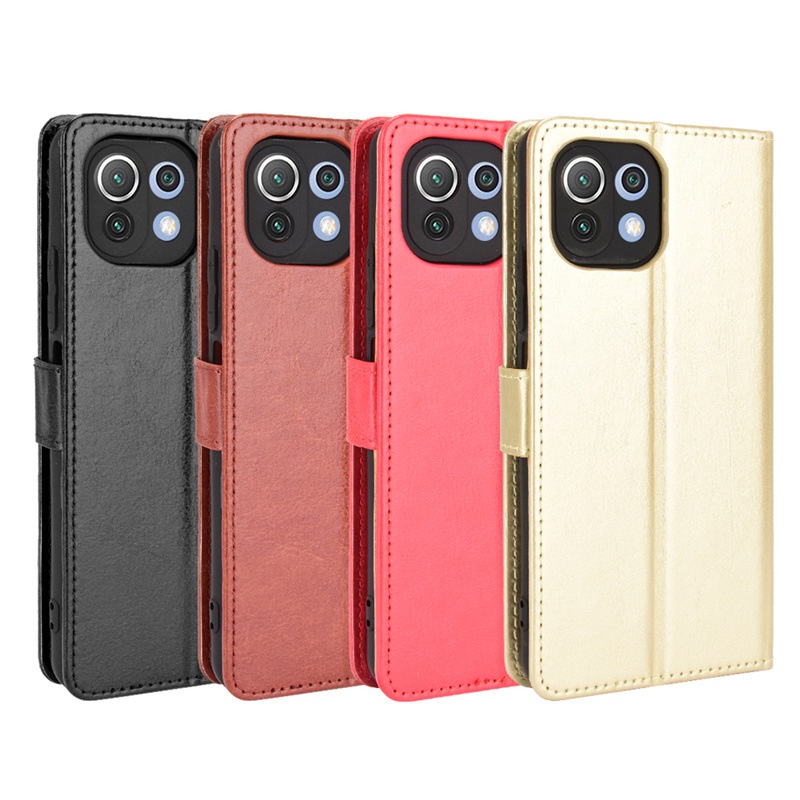 เคสโทรศัพท์มือถือหนัง PU ฝาพับ พร้อมช่องใส่บัตร หรูหรา สําหรับ Xiaomi 11 Lite 5G NE Mi 11 Lite 5G