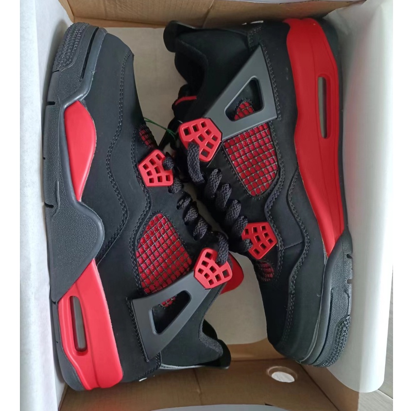 Air Jordan 4 Red Thunder Men And Women Basketball Shoes AJ4 Sneakers AJ Sport Shoes CT8527-016