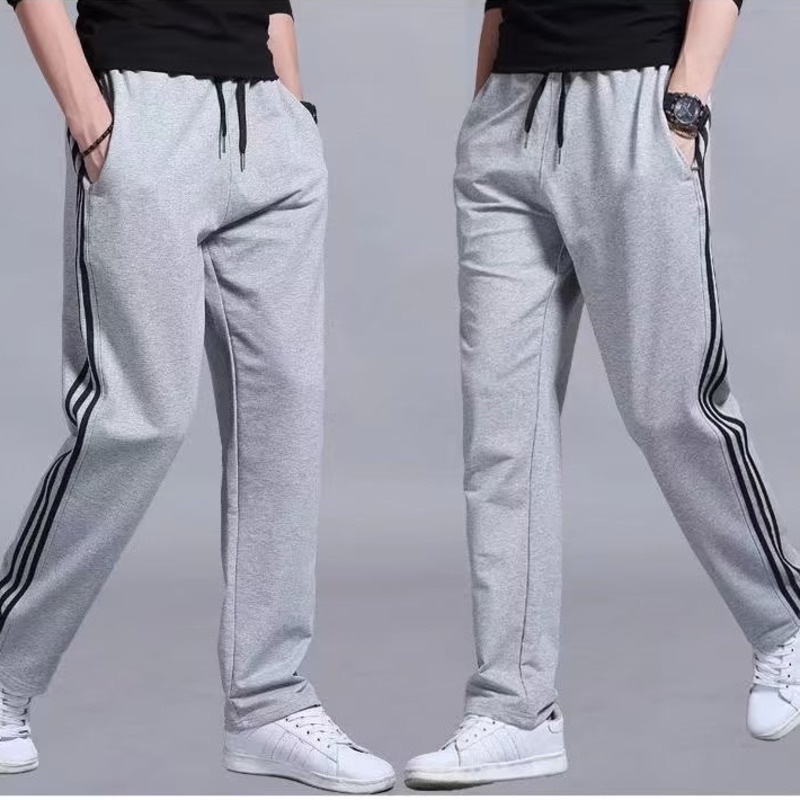 กางเกงวอร์มขายาวลําลอง ผ้าฝ้าย ทรงตรง สําหรับผู้ชาย ไซซ์ S-5XL