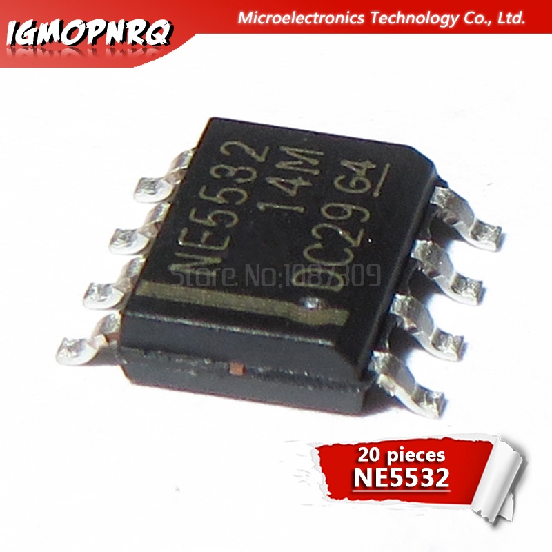 วงจรรวม SOP8 NE5532DR NE5532 N5532 20 ชิ้น