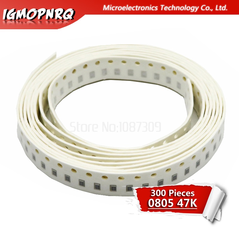 300PCS 08805 SMD Resistor 5% 47K โอห์ม 1/8W 473 ใหม่
