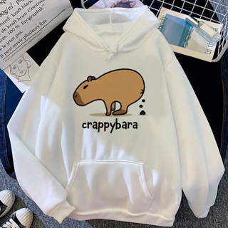 Capybara เสื้อกันหนาว เสื้อฮู้ดดี้ สไตล์ญี่ปุ่น ฮาราจูกุ สําหรับผู้หญิง