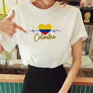 Colombia เสื้อยืด ลายการ์ตูนอนิเมะ มังงะ สไตล์ญี่ปุ่น ฮาราจูกุ สําหรับผู้หญิง y2k