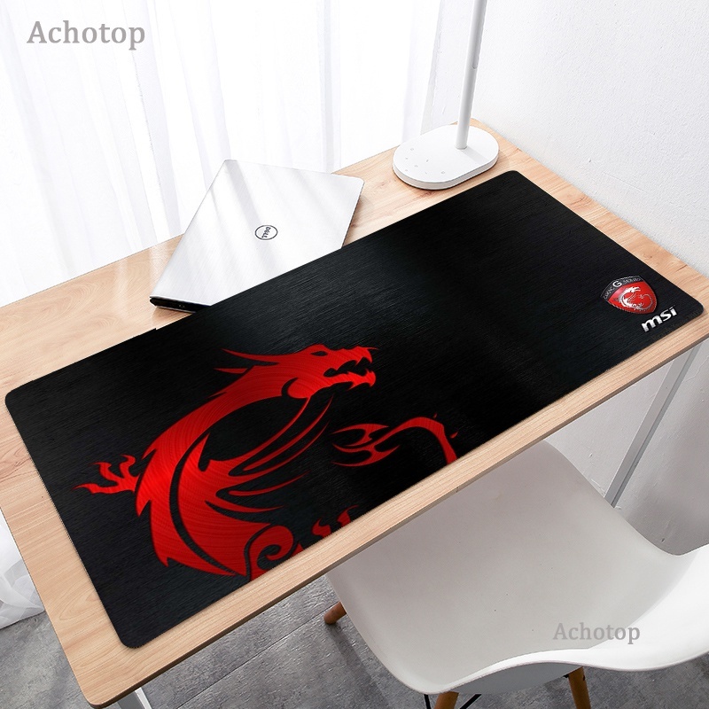 MSI แผ่นรองเมาส์ขนาดใหญ่เกมเมอร์อะนิเมะแผ่นรองเม้าส์สําหรับเล่นเกม Mousepad ไปยังแป้นพิมพ์แล็ปท็อปคอมพิวเตอร์ความเร็วหนูเมาส์โต๊ะเล่นเสื่อ