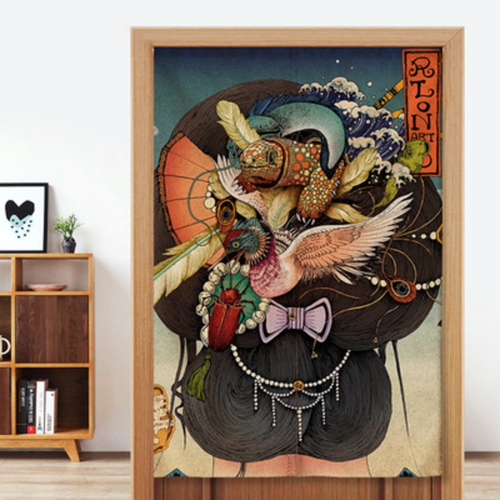 แนะนำ ผ้าม่าน ผ้าม่านประตู หน้าต่าง สไตล์ญี่ปุ่น แนวสตรีท สําหรับบ้าน โรงแรม ราคาพิเศษ มีเก็บเงินปลายทาง