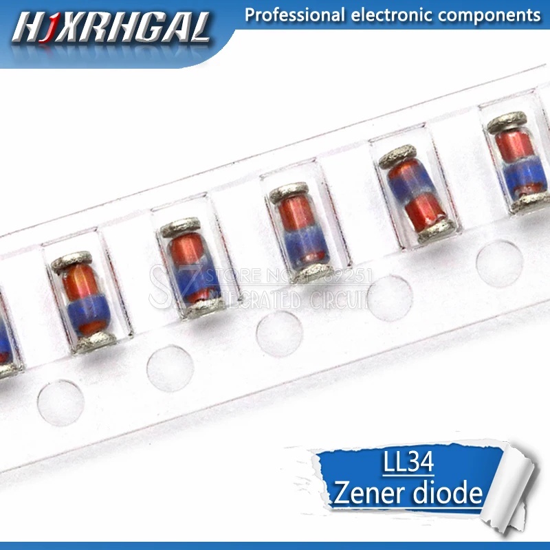ซีเนอร์ไดโอด 1/2W 0.5W ZMM 2V4-47V 3V 3V3 3V9 4V7 5V1 7V5 8V2 10V 12V 15V 16V 18V 20V 24V 30V 47V LL