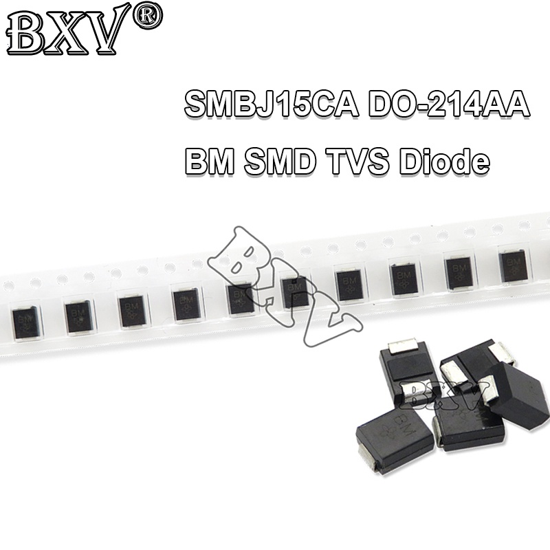 ไดโอด SMBJ15CA DO-214AA BM SMD TVS SMBJ15CA-E3/52 600W 15V SMB IGMOPNRQ 20 ชิ้น
