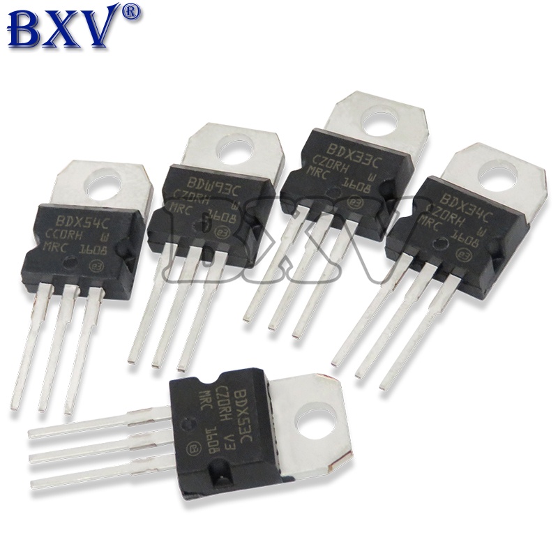 10PCS BDX33C BDX34C BDX53C BDX54C TO-220F BDX53 BDX33 BDX34 BDX54 BDW93C BDW94C BDW93 BDW94 TO220 ทร