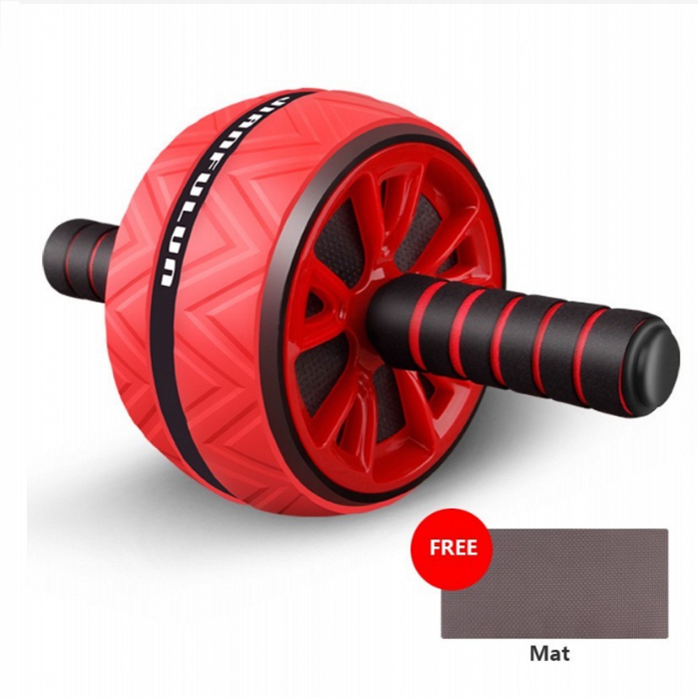 hot🔥การประกันคุณภาพ🔥 import MH Abs Equipment Abs Roller Wheel + Non Slip Mat Wheel Roller Exercis