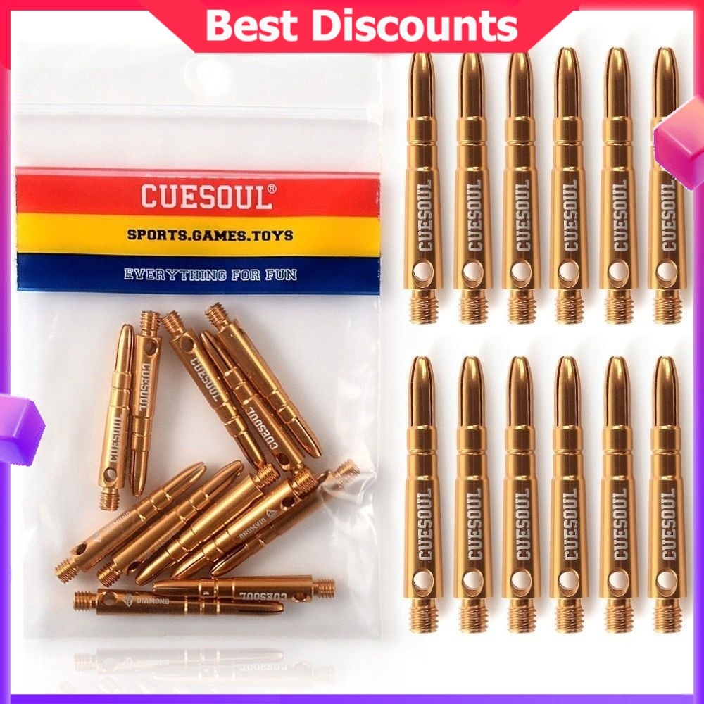 Cuesoul 12PCS 35/41 มม.อลูมิเนียมลูกดอกเพลา 2BA Professional ลูกดอกอุปกรณ์เสริม 4 สี