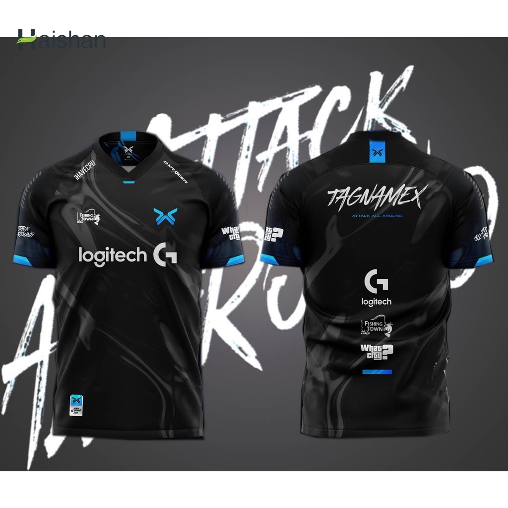 (hai Shan) เสื้อเชิ้ต ลายเกม Attack All Around Team สําหรับผู้ชาย