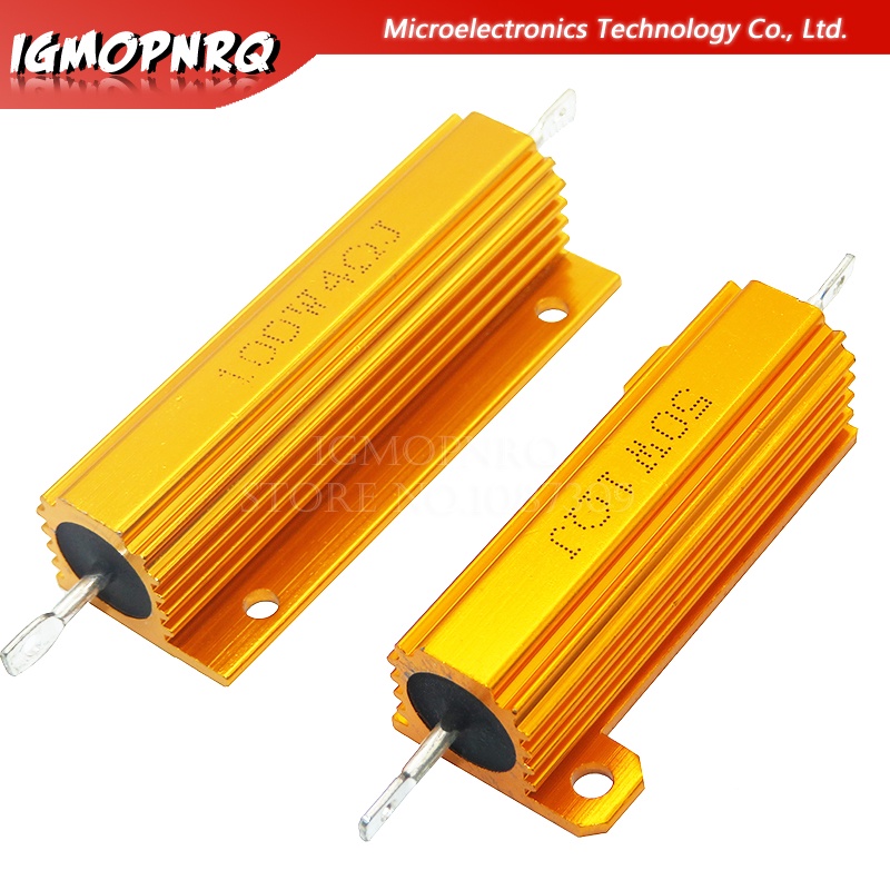 100W อลูมิเนียมโลหะกรณี Wirewound Resistor 330R ~ 150K 330R 500R 1K 10K 100K 150K โอห์มความต้านทาน