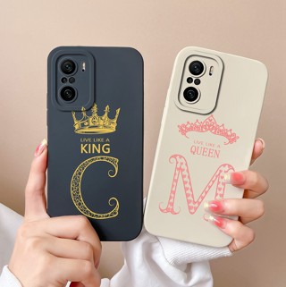 เคสโทรศัพท์มือถือ ซิลิโคน ผิวด้าน ลายมงกุฎ ตัวอักษร หรูหรา สําหรับ Xiaomi Redmi K40 Pro RedmiK40 K 40 Advanced Sense RedmiK40 K 40 Pro