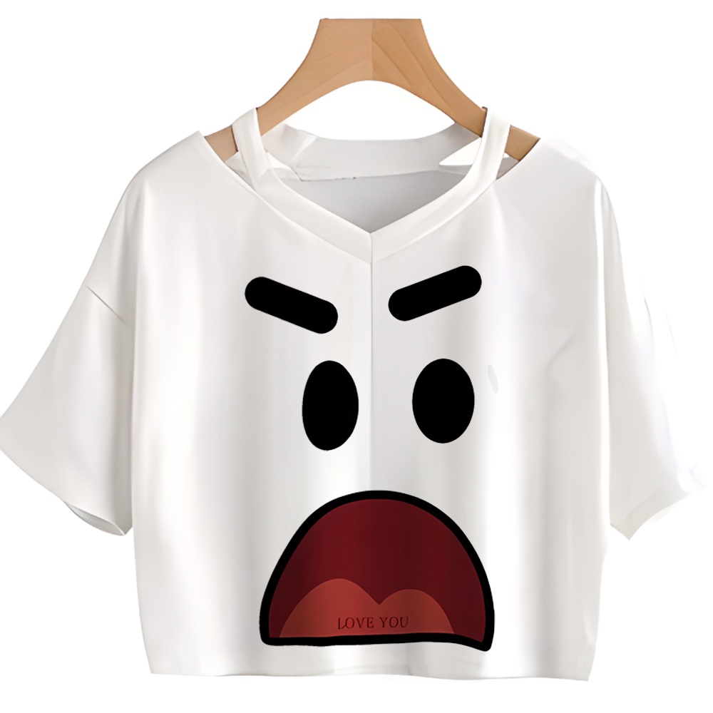 เสื้อครอปท็อป ลายอีโมจิเป็ด สไตล์วินเทจ ฮาราจูกุ yk2 yk2 2000s