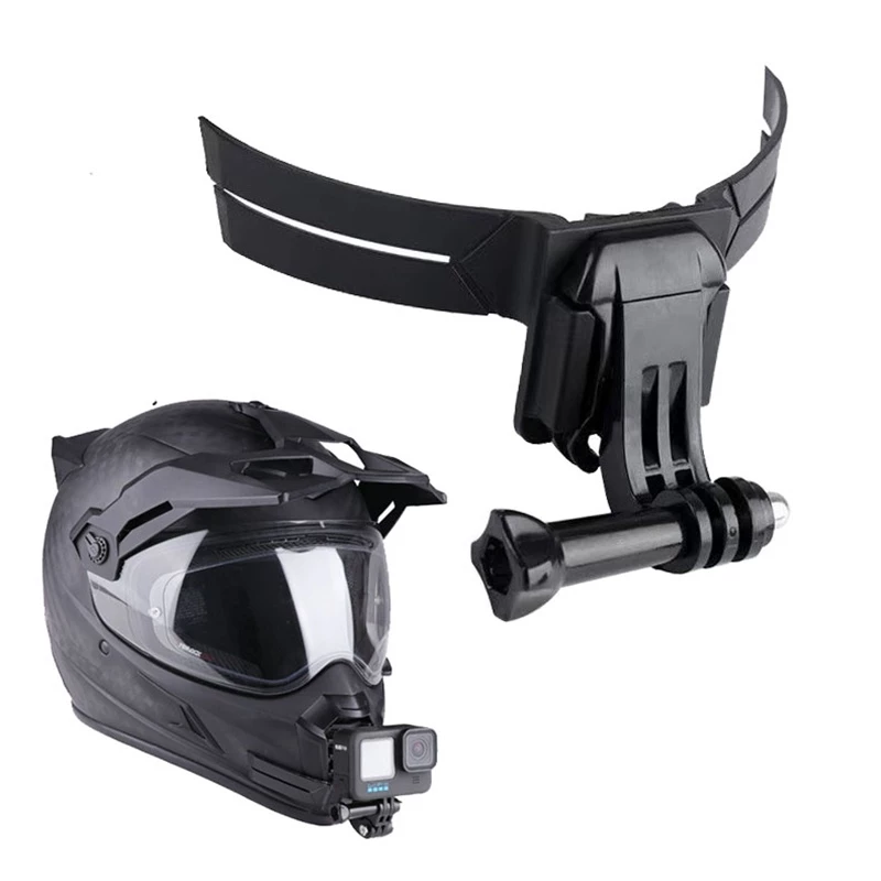 เมาท์ยึดกล้องติดหมวกกันน็อครถจักรยานยนต์ สีดํา สําหรับ GoPro Hero 11 Black 10 9 8 7 Yi DJI Action Camera