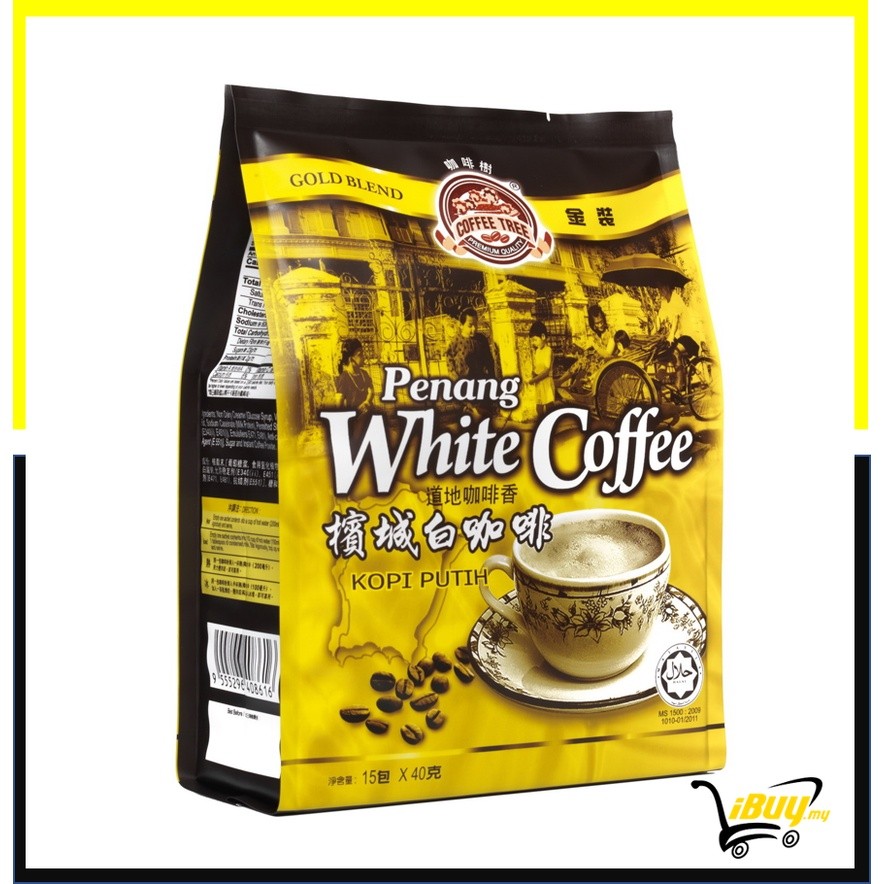 hot🔥การประกันคุณภาพ🔥 import Coffee Tree Gold Blend Penang White Coffee (40g X 15's) GB01