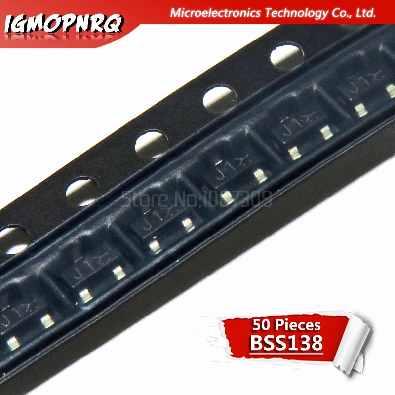 มอสเฟต ลอจิก BSS138 N-CH SOT23-3 50 ชิ้น