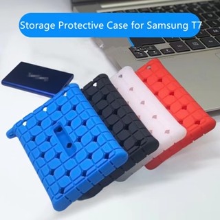 ใหม่ เคสป้องกัน แบบพกพา พร้อมซิลิโคน สําหรับ Samsung T7 T7 Touch SSD External Solid State Drives