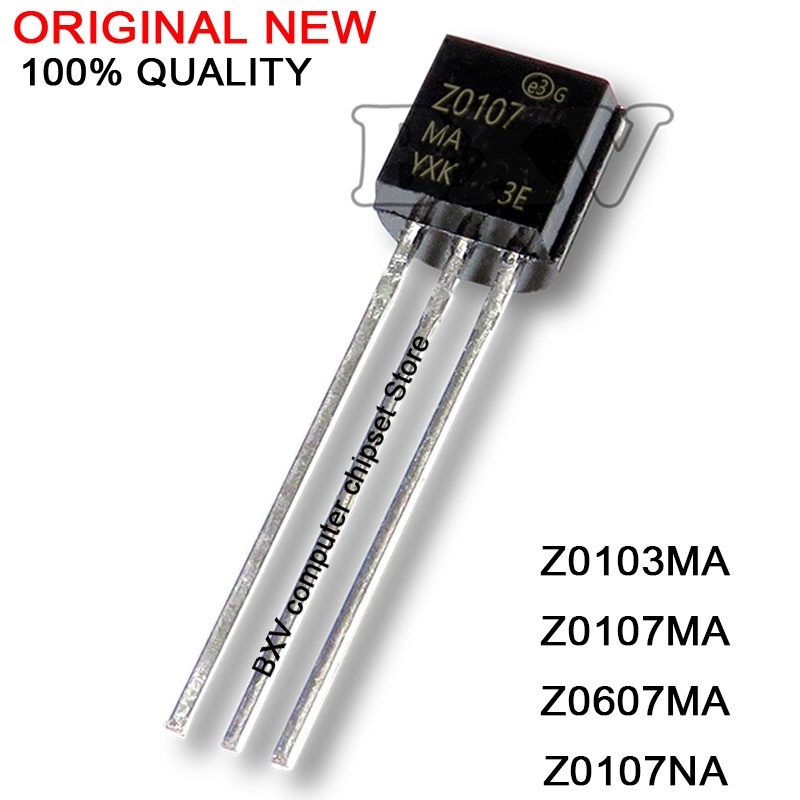 ไตรโอดซิลิโคน Z0103MA Z0107MA Z0607MA Z0107NA Z0103 TO92 ควบคุมได้สองทาง 10 ชิ้น
