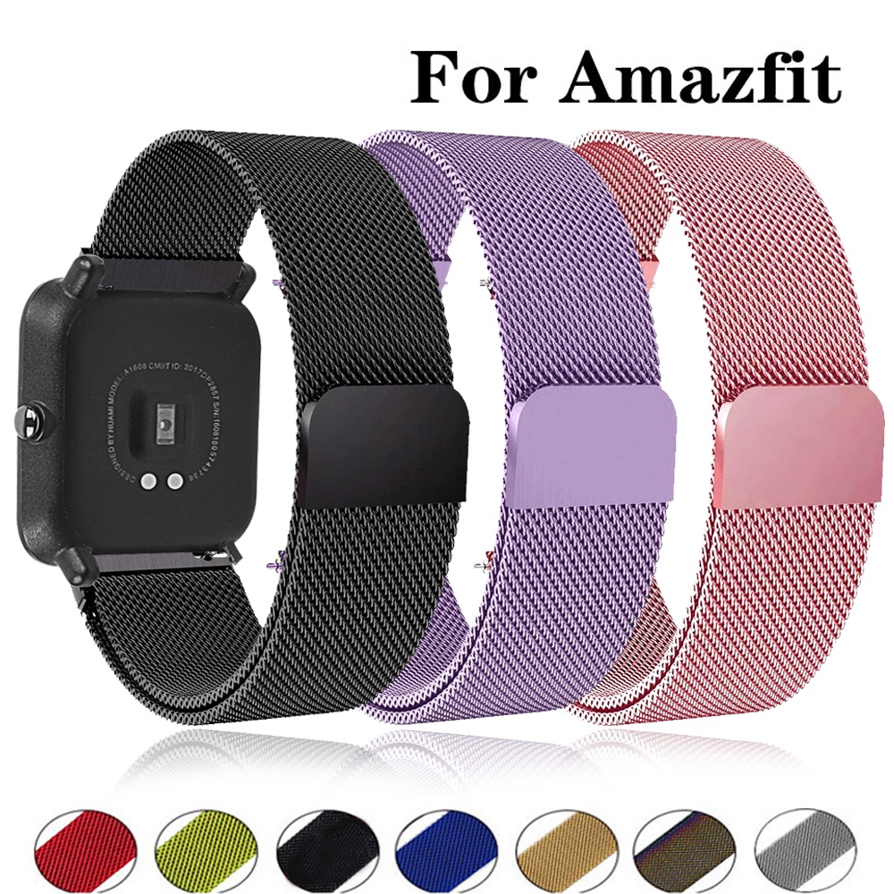 สายนาฬิกาข้อมือแม่เหล็ก สําหรับ Amazfit GTS 4 2 2e GTS2 Mini 3 GTR 4 3 2 47 มม. 20 มม. 22 มม.