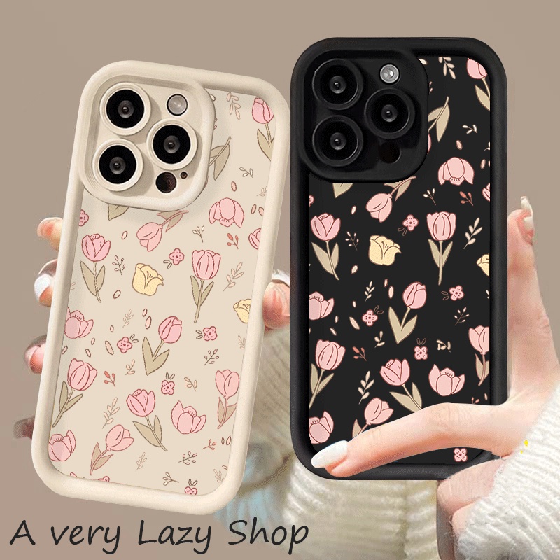ปลอกเคสโทรศัพท์สําหรับ huawei honor 50 8x 90 9 pro magic 5 x9 20 y9 prime y7a nova y9s x30 psmart pro กลีบดอกไม้สีดําและสีขาว tpu shell