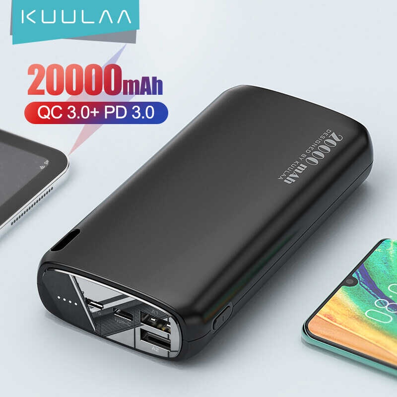 KUULAA Powerbank Original 20000Mah 26800Mah Portable Large Capacity Charging Power Bank Mobile Phon