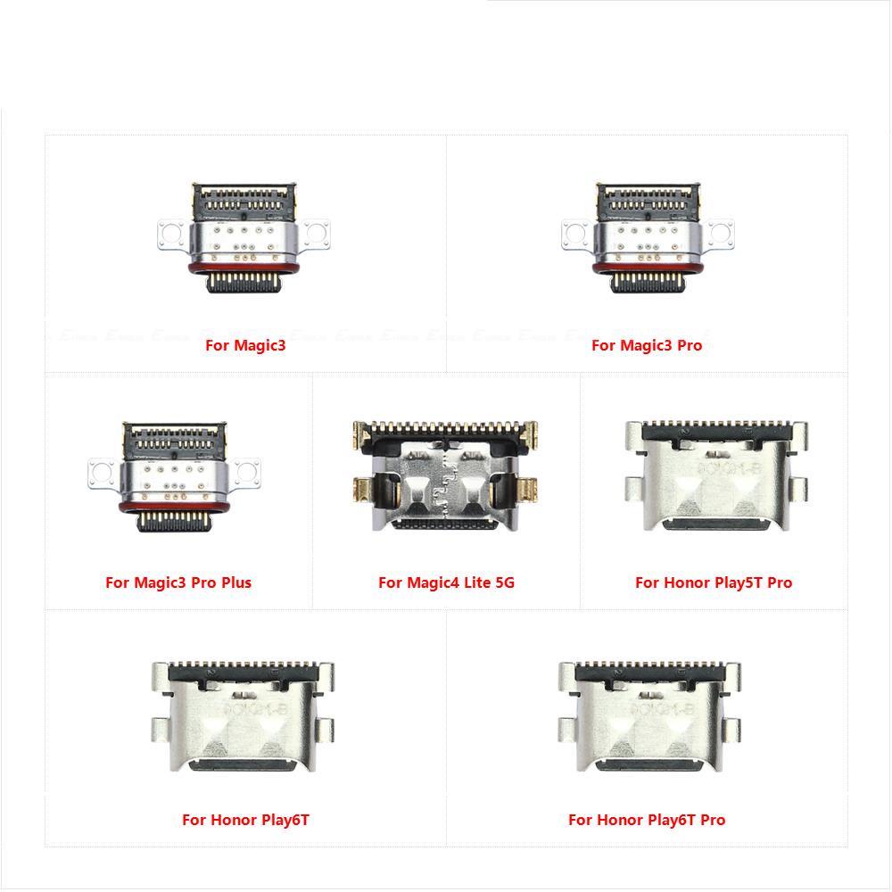 แจ็ค USB Connector แท่นชาร์จปลั๊กพอร์ตสําหรับ HuaWei Magic3 Magic4 Honor Play 5T 6T Pro Plus Lite 5G