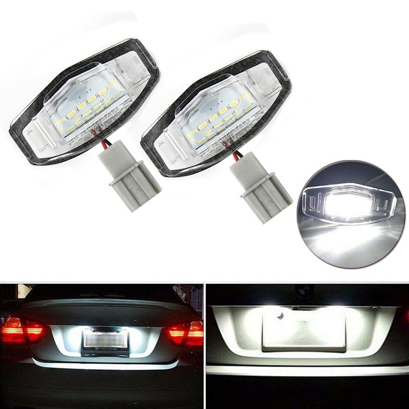 [LVDN] หลอดไฟ Led 18 ดวง สําหรับติดป้ายทะเบียนรถยนต์ Acura TL TSX MDX Honda Civic Accord 2 ชิ้น