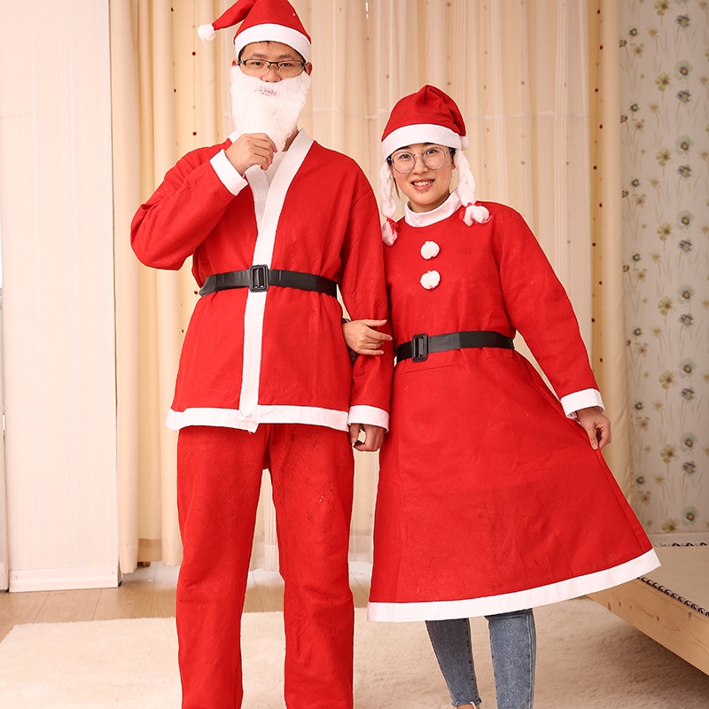 เครื่องแต่งกายคอสเพลย์ ซานตาคลอส เหมาะกับงานปาร์ตี้คริสต์มาส สําหรับผู้ชาย และผู้หญิง