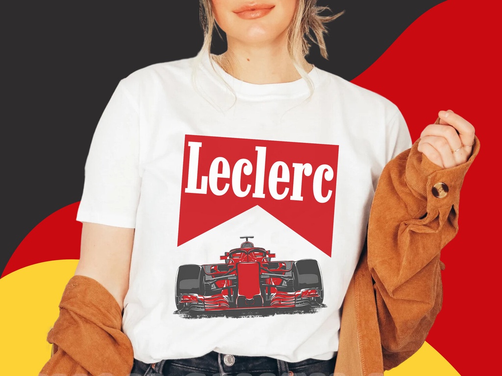 Charles Leclerc เสื้อเชิ้ต | รองเท้าบูท สไตล์วินเทจ ยุค 90 | โมนาโกะ | สูตรแข่งรถ | Scuderia Ferrari | สูตร