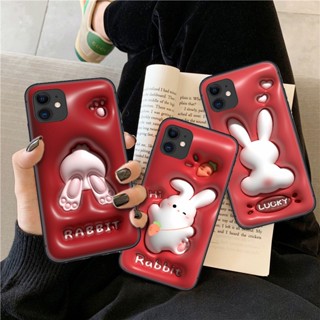 เคสโทรศัพท์มือถือแบบนิ่ม ลายกระต่ายน่ารัก 3D TY36 สําหรับ OPPO A12 A12E A15 A15S A16 A16S A54S A1K A37 Neo 9 A39 A3S A5