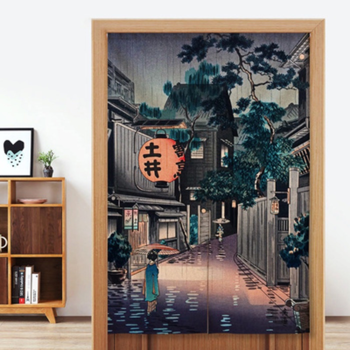 แนะนำ ผ้าม่าน ผ้าม่านประตู หน้าต่าง สไตล์ญี่ปุ่น แนวสตรีท สําหรับบ้าน โรงแรม ราคาพิเศษ มีเก็บเงินปลายทาง