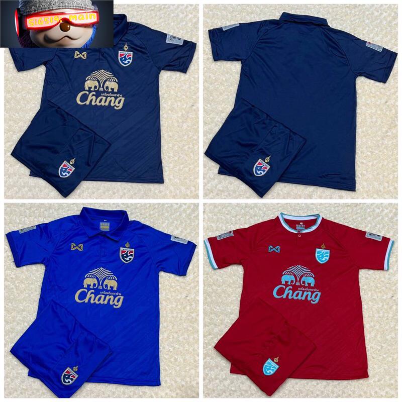 ชุดบอล ทีมชาติไทย คอปก ลายช้าง รุ่นใหม่ ปี2024 ชุดฟุตบอลผู้ใหญ่ เสื้อพร้อมกางเกง