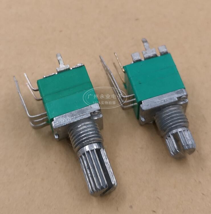 โพเทนชิโอมิเตอร์ แนวตั้ง 5 Pin RK097 พร้อมสวิตช์ B10K B103 B50K B503 2 ชิ้น