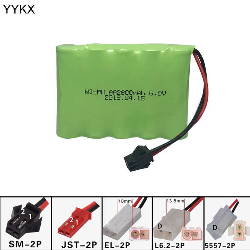 ความจุสูง Nimh AA แบตเตอรี่ 6V 2800Ah ของเล่นไฟฟ้า รถ รถบรรทุก เรือ Rc L6.2-2P Sm-2P / Js