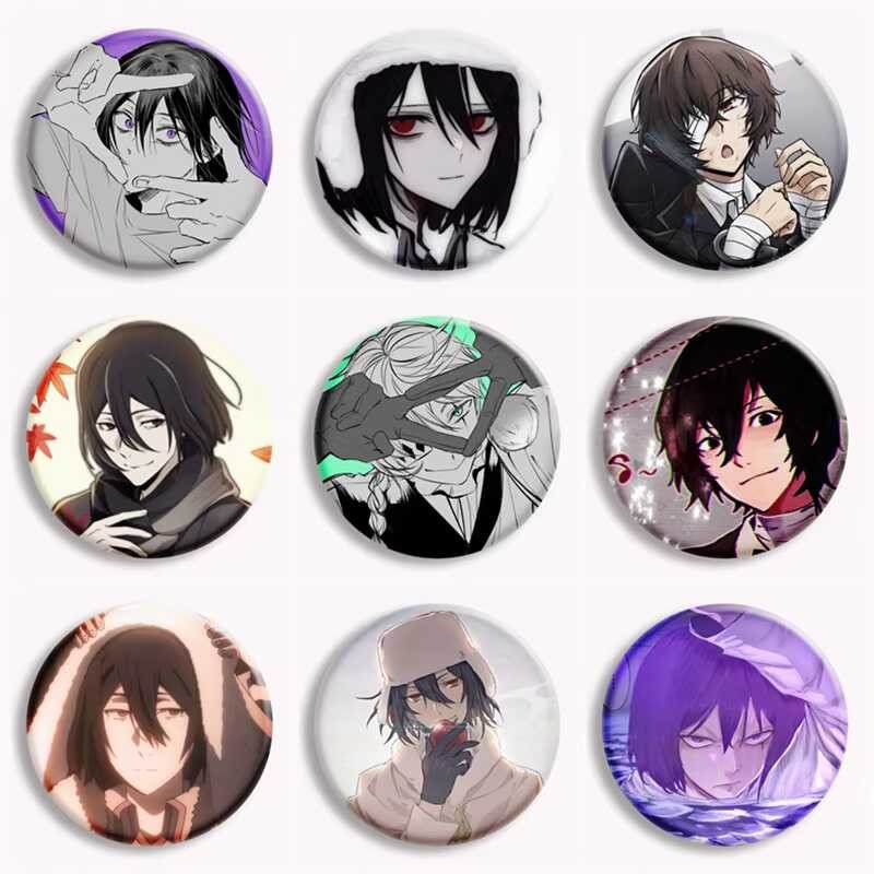 อะนิเมะ Bungo Stray Dogs ปุ่ม Pin ตัวอักษร Fyodor พัดลม Art เข็มกลัด Badge กระเป๋าอุปกรณ์เสริมเครื่องประดับแฟนเก็บ 58 มม.เพื่อน