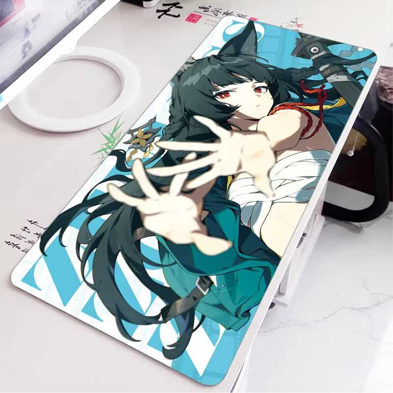 Zenless Zone Zero แผ่นรองเมาส์ ZZZ เกม Hoshimi Miyabi Mousepad Nicole Ellen Jane คีย์บอร์ดแผ่นรองโต๊ะ XXL อะนิเมะสาว Mousepad