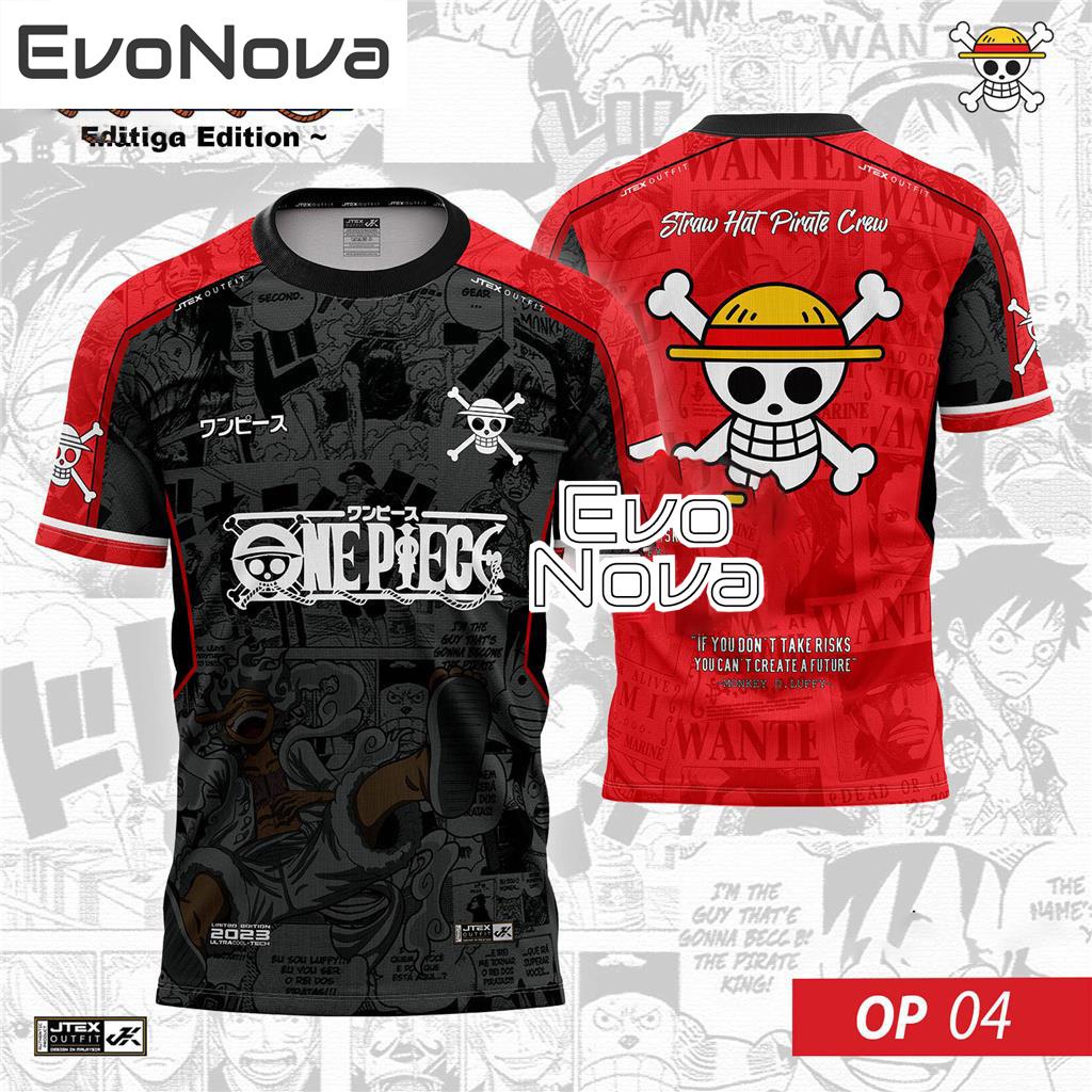 อีโวโนวา ใหม่ !! One PIECE Jersey ไมโครไฟเบอร์ปรับแต่งเสื้อของคุณ Jersey COLLAR ANIME การออกแบบล่าสุดออกแบบใหม่ RETRO COLLAR Viral Baju Jersey Viral Tiktok