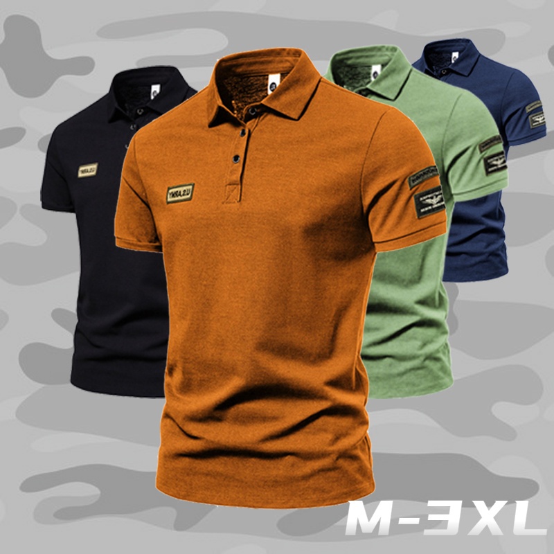 เสื้อโปโลแขนสั้น คอปก แบบเข้ารูป คุณภาพสูง แฟชั่นฤดูร้อน สไตล์สตรีท สําหรับผู้ชาย